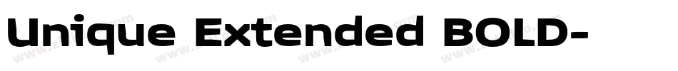 Unique Extended BOLD字体转换